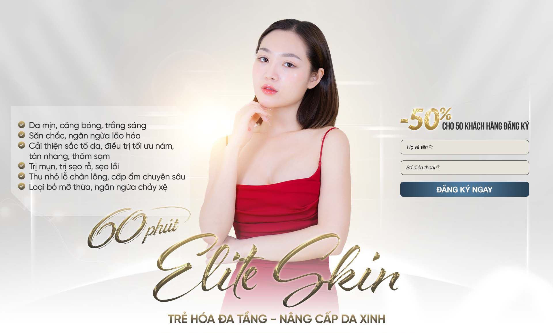 Elite Skin Trẻ hóa đa tầng Nâng cấp da xinh Thẩm mỹ Hồng Kông